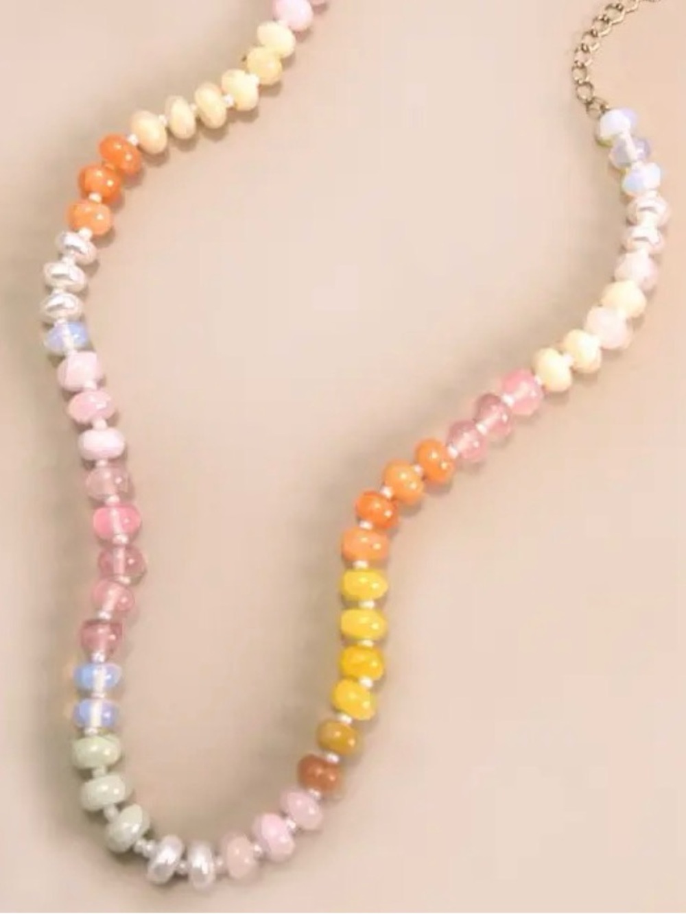 “ Sunset Sorbet “ Necklace | Natural Agate Glass Semi-Precious Beads